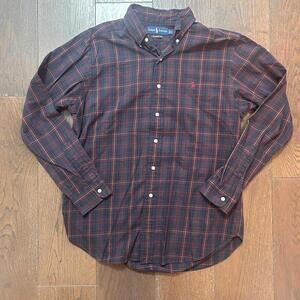 Ralph Lauren Classic Fit Plaid Button-Up Shirt Large